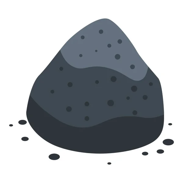 Coal stone icon, isometric style — 图库矢量图片