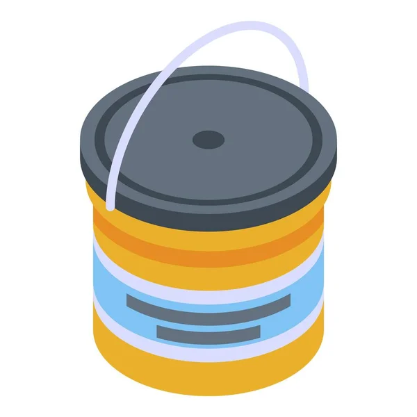 Glue bucket icon, isometric style — Stock Vector