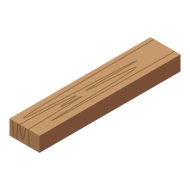 Wood bar icon, isometric style