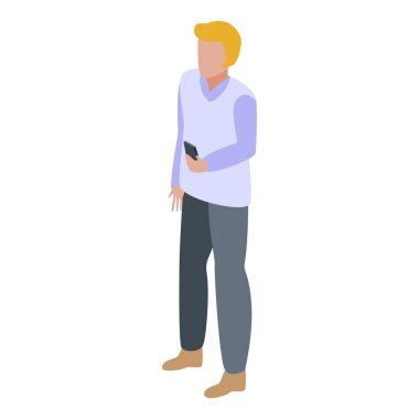 Work employer icon, isometric style