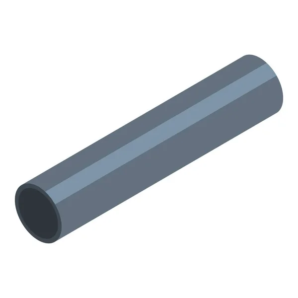 Icona del tubo di metallo, stile isometrico — Vettoriale Stock