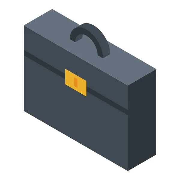 Leather office bag icon, isometric style — Stock vektor