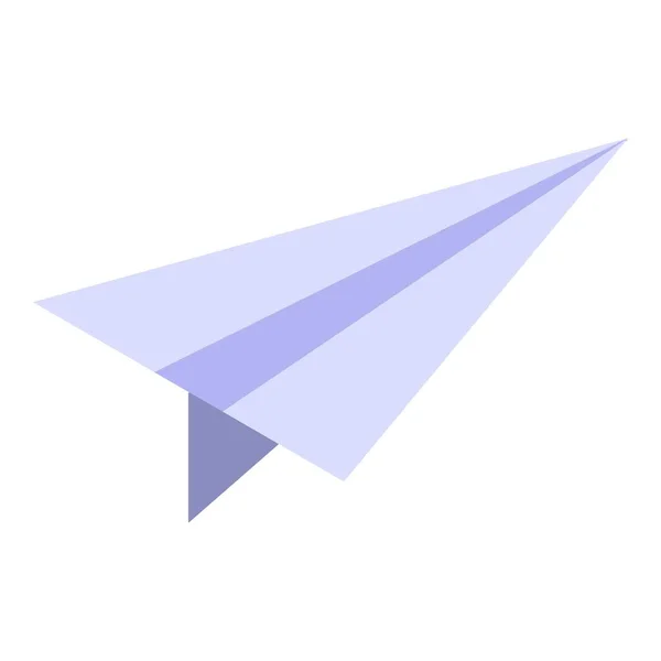 Icono de avión de papel, estilo isométrico — Vector de stock
