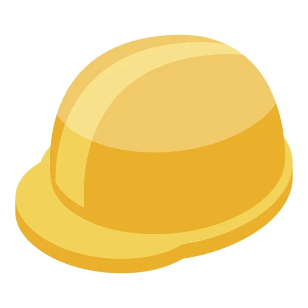 Protection yellow helmet icon, isometric style — 스톡 벡터