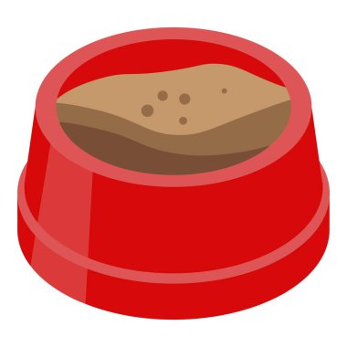 Food hamster plate icon, isometric style