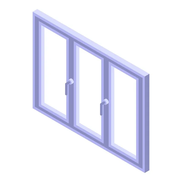 Plastic window frame icon, isometric style — Stockvektor