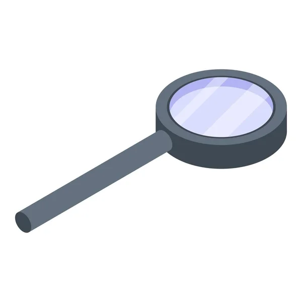 Magnify glass icon, isometric style — Stock Vector