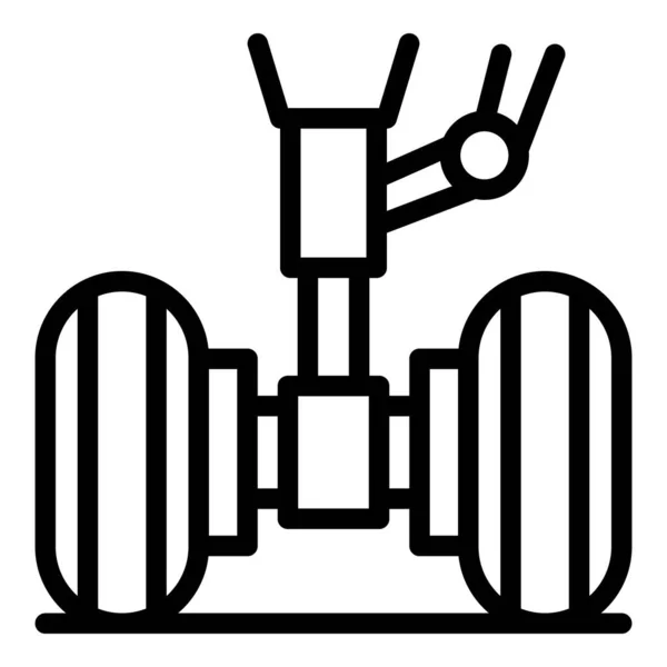 Icône de réparation d'aéronefs à roues, style contour — Image vectorielle