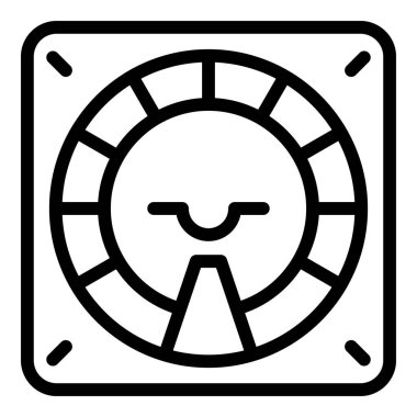 Aircraft radar repair icon, outline style