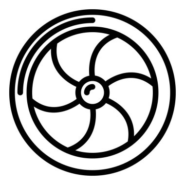 Aviation turbine icon, outline style