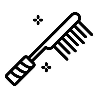 Clean shoe brush icon, outline style