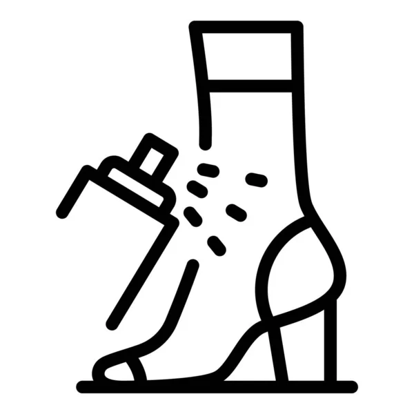 Polish spray shoe icon, outline style — Stockvector