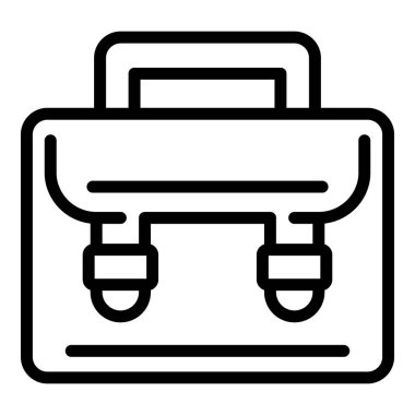 Bütçe ofis çantası simgesi, taslak biçimi