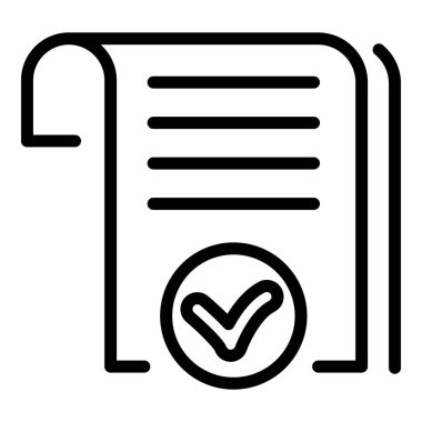 Onaylanmış ofis belgeleri simgesi, özet biçimi