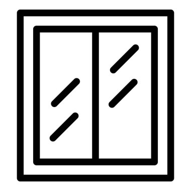 Apartment window icon, outline style