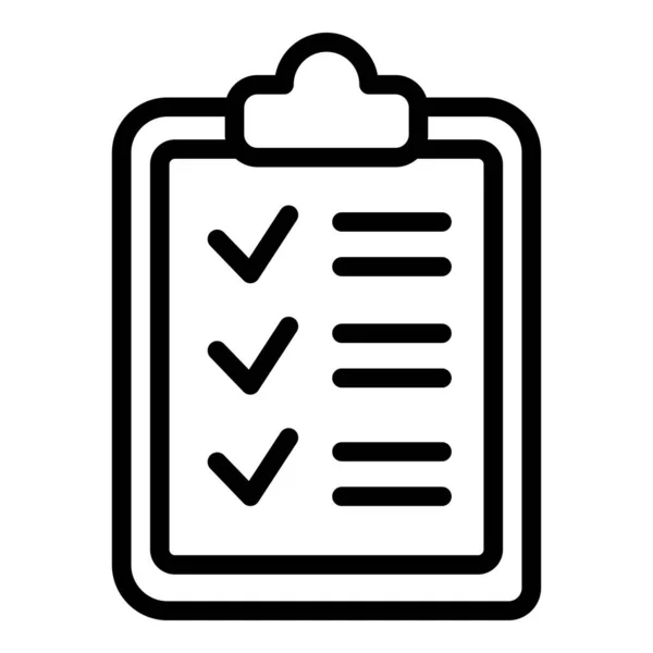 Checklist board icon, outline style — 스톡 벡터