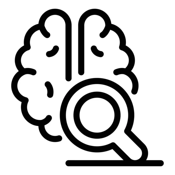 Icono de emoción cerebral, estilo de contorno — Archivo Imágenes Vectoriales