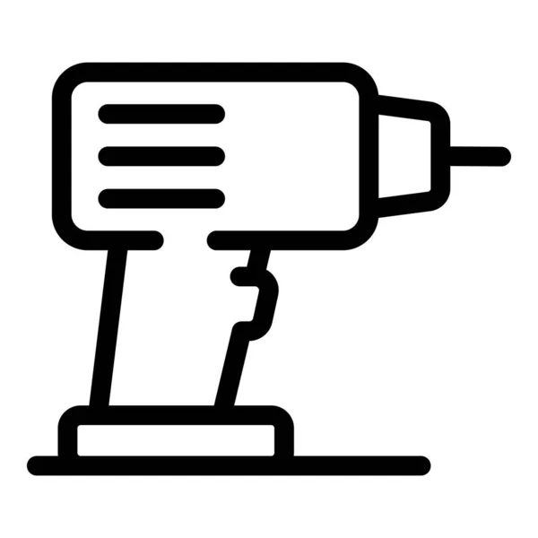 Elektrische boor pictogram, omtrek stijl — Stockvector