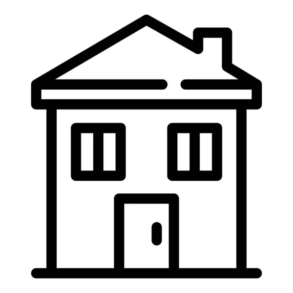 Icono del edificio de la casa, estilo del esquema — Vector de stock