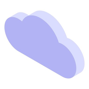 Dijital bulut simgesi, izometrik biçim