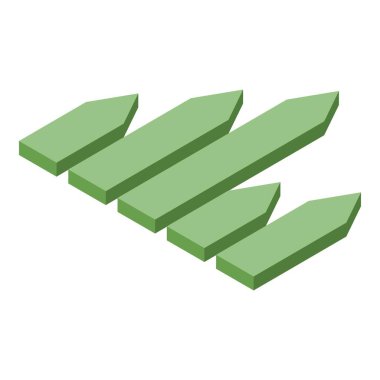 Banka gerileme simgesi, izometrik biçim