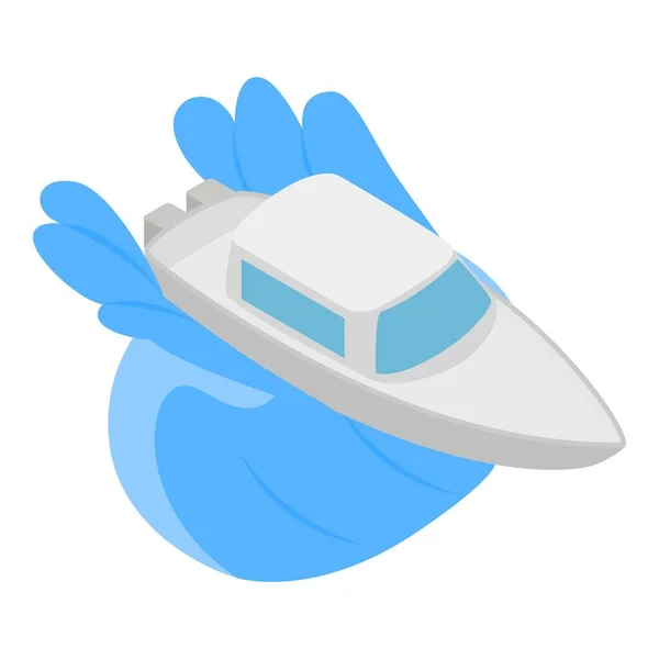 Icona dello Yacht Club, stile isometrico — Vettoriale Stock