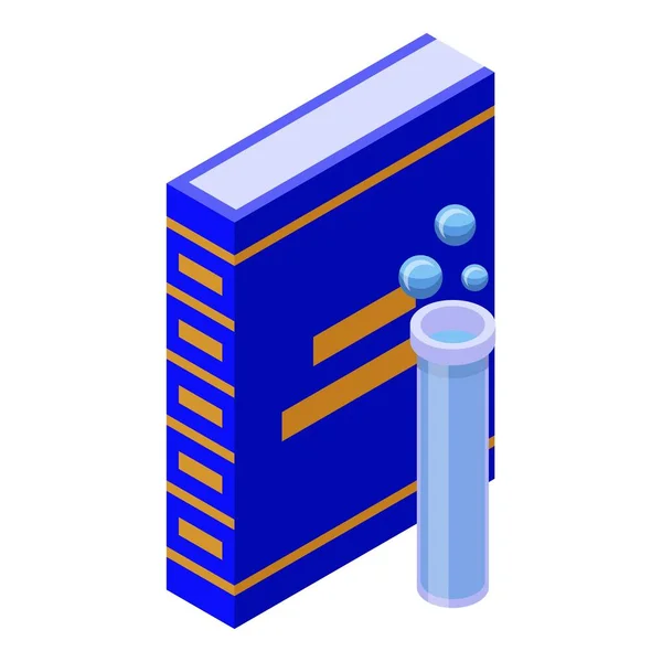 Kemisk bok ikon, isometrisk stil — Stock vektor