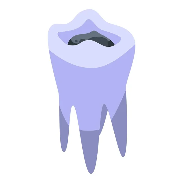 Caries icône de restauration des dents, style isométrique — Image vectorielle