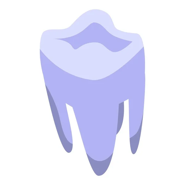 Здоровая икона зуба, изометрический стиль — стоковый вектор