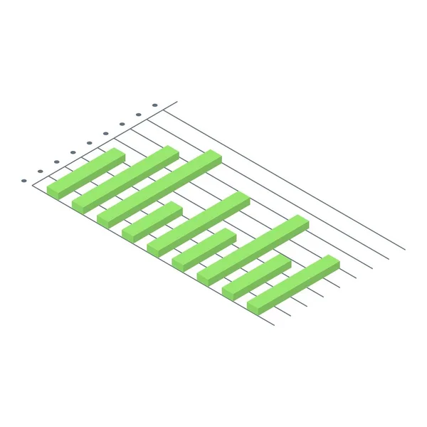 Finanzdiagramm-Symbol, isometrischer Stil — Stockvektor