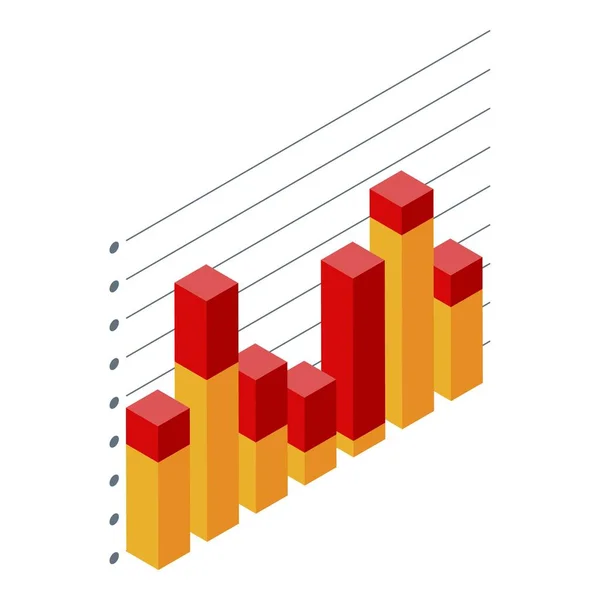 Crisis regression icon, isometric style — Stock Vector