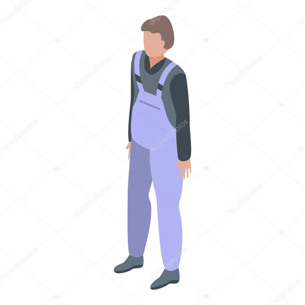 Carpenter worker icon, isometric style
