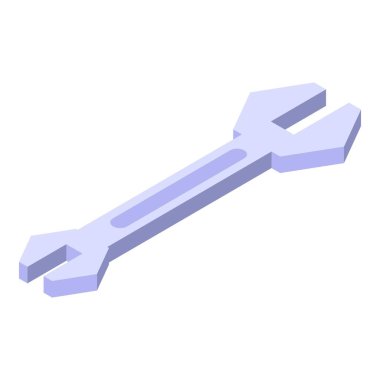 Uçak tamir anahtarı simgesi, izometrik stil