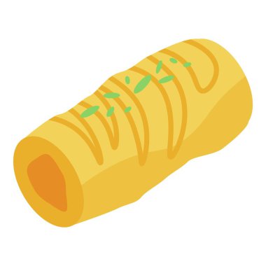 Taze baklava rulo simgesi, izometrik biçim