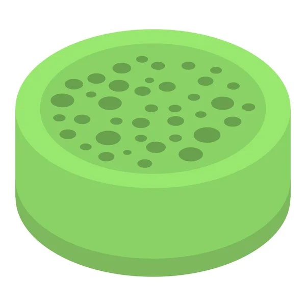 Grön ramadan dessert ikon, isometrisk stil — Stock vektor