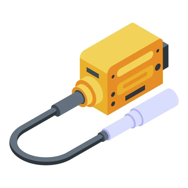 Elektrisk adapterplugg ikon, isometrisk stil — Stock vektor