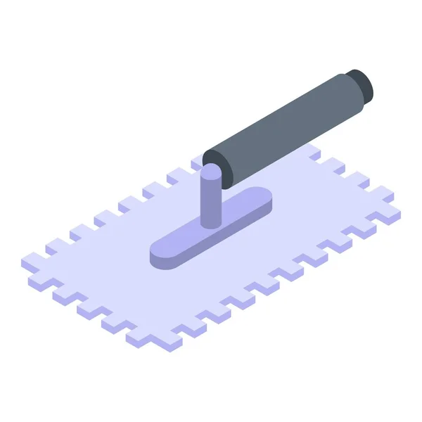Tiling trowel icon, isometric style — Stock Vector