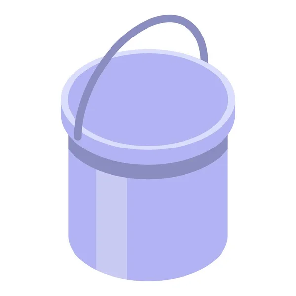 Bucket icon, isometric style — Stock Vector