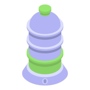 Steamer ekipman simgesi, izometrik biçim