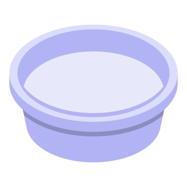 Bebek banyosu ikonu, izometrik stil