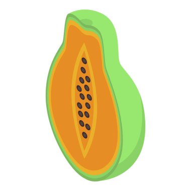 Yarı papaya simgesi, izometrik biçim