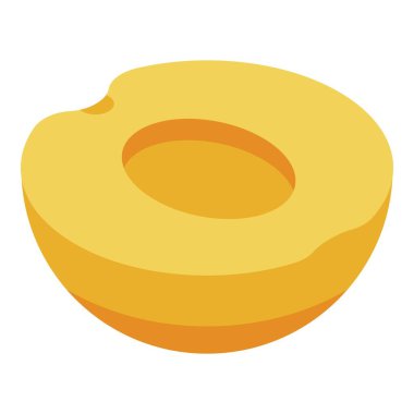 Yarı eko kayısı ikonu, izometrik stil