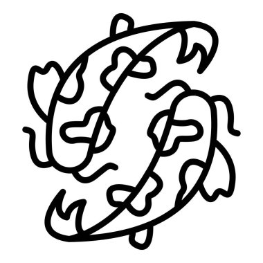 Asya koi sazan simgesi, taslak biçimi