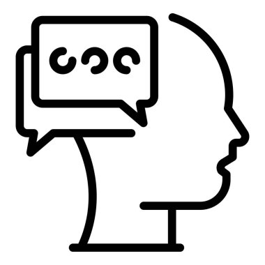 Modern sohbet beceri simgesi, özet biçimi