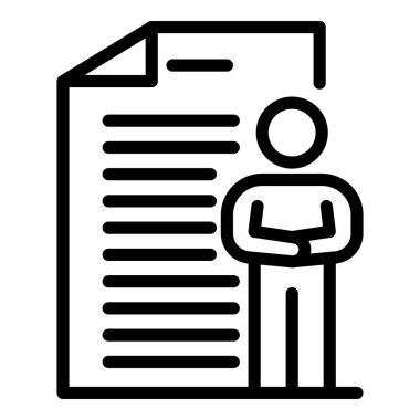 İş yönetimi yaşam becerisi ikonu, özet biçimi