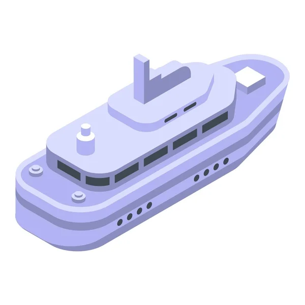 Icône de yacht de croisière, style isométrique — Image vectorielle