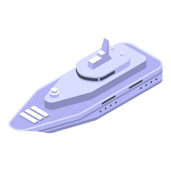 Oceano icona dello yacht, stile isometrico — Vettoriale Stock