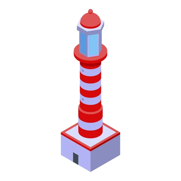 Icône du guide du phare, style isométrique — Image vectorielle