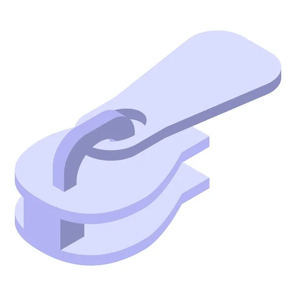 Ref-zipper pull icon, isometric style — стоковый вектор