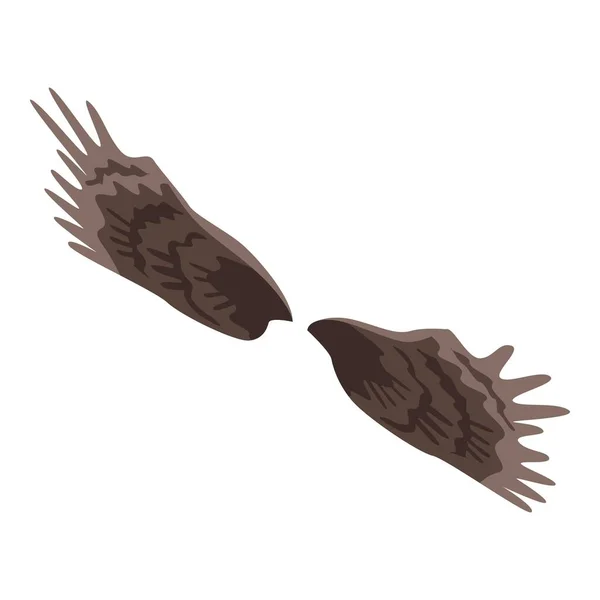 Icono de alas góticas, estilo isométrico — Vector de stock